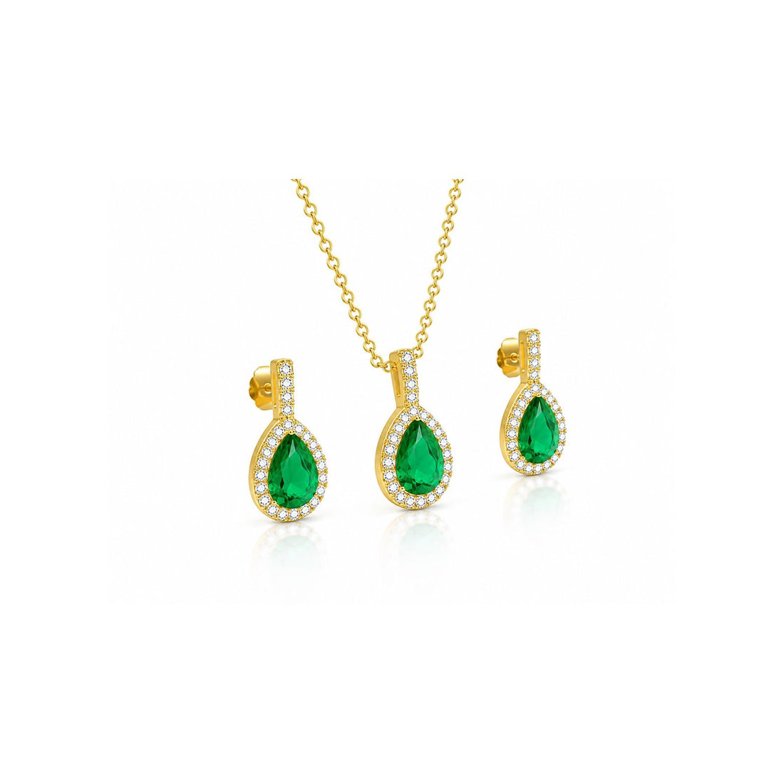 emerald pendant set