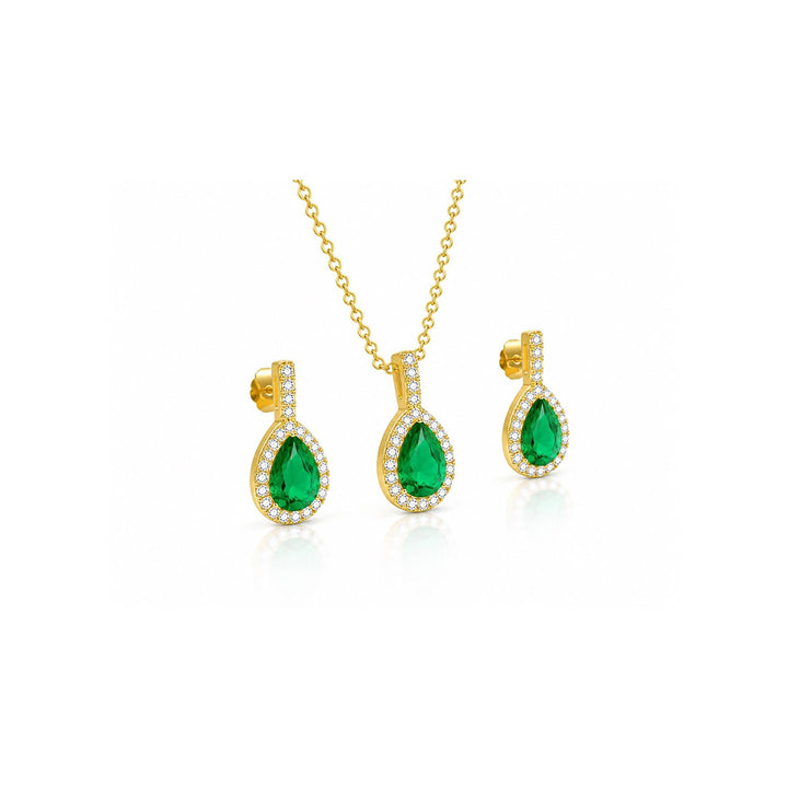 emerald pendant set