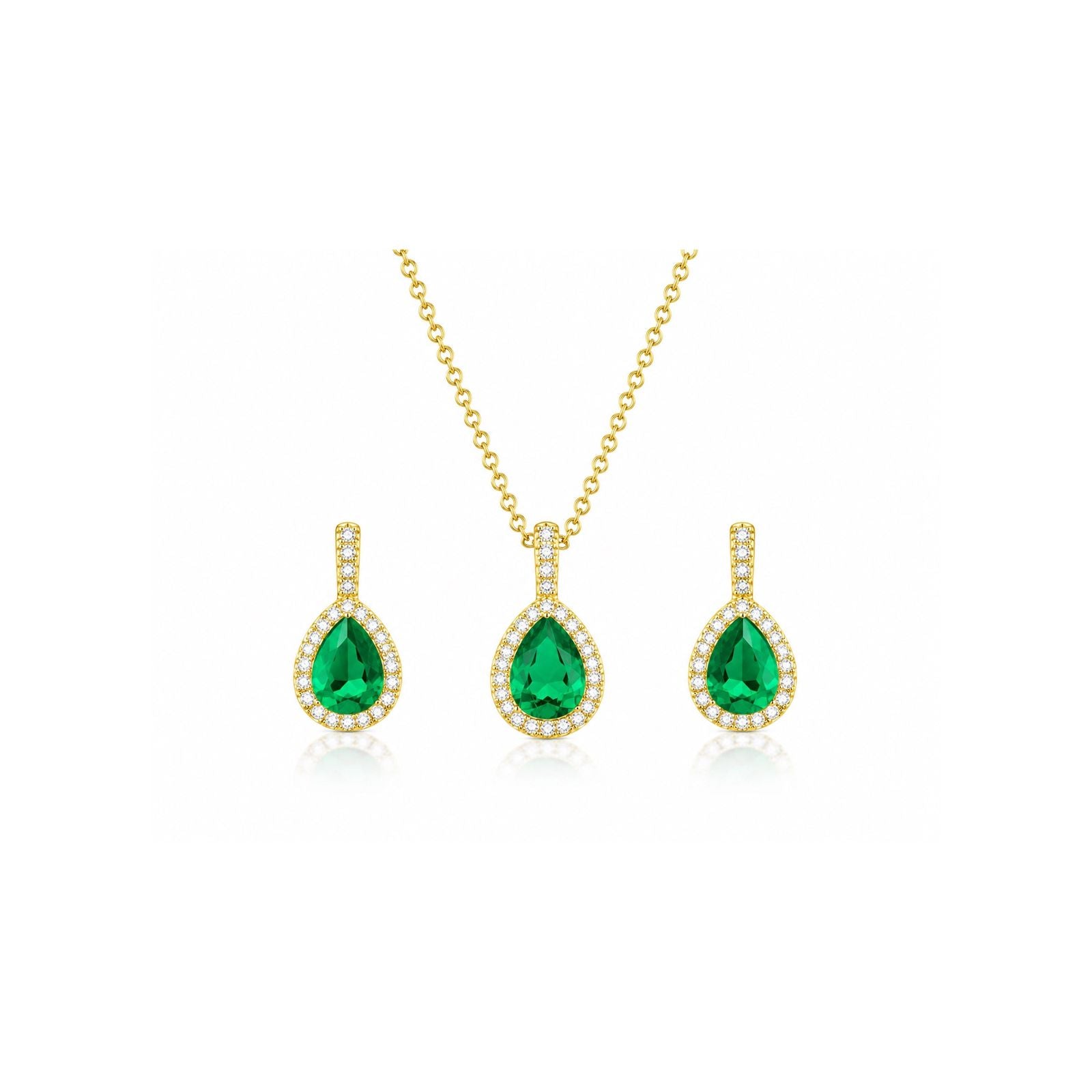 emerald pendant set