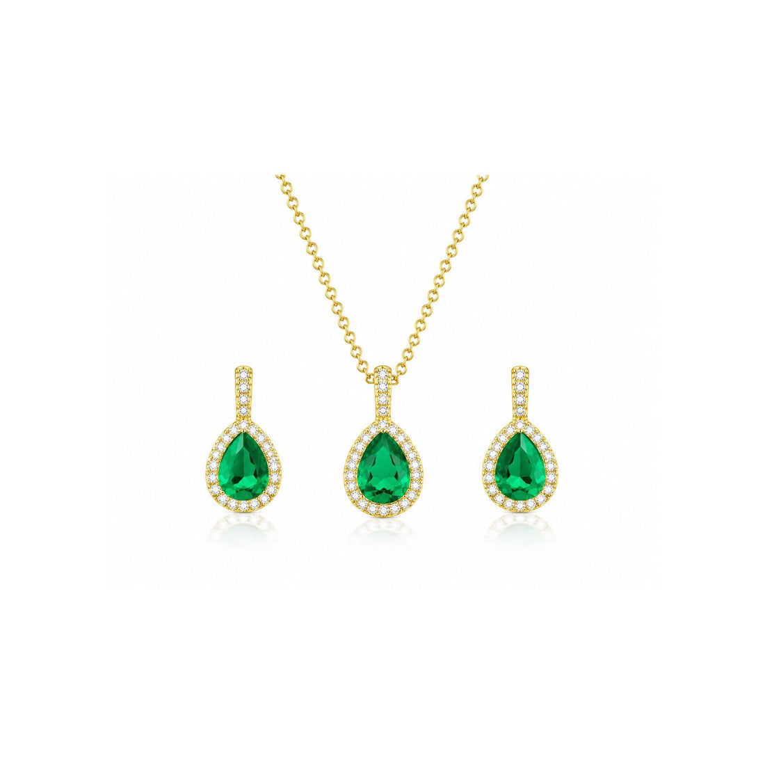 emerald pendant set