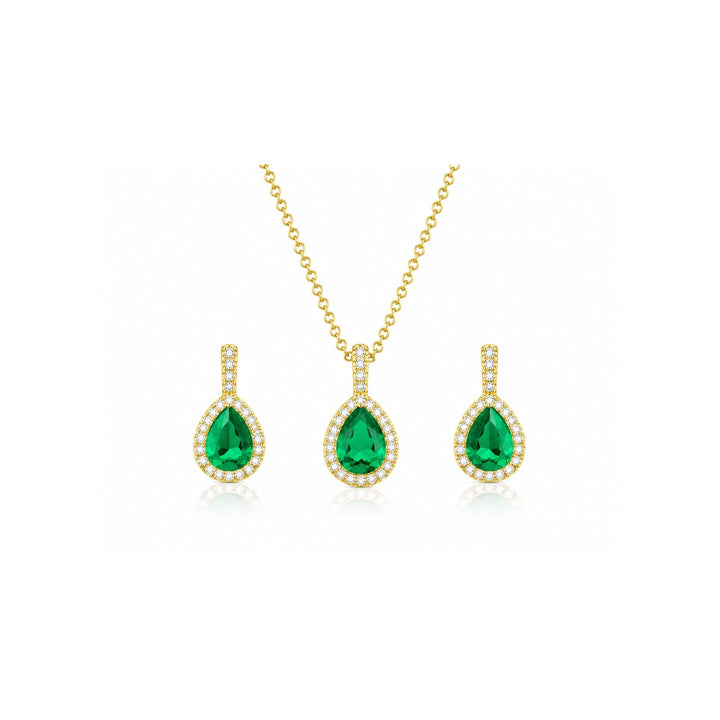 emerald pendant set