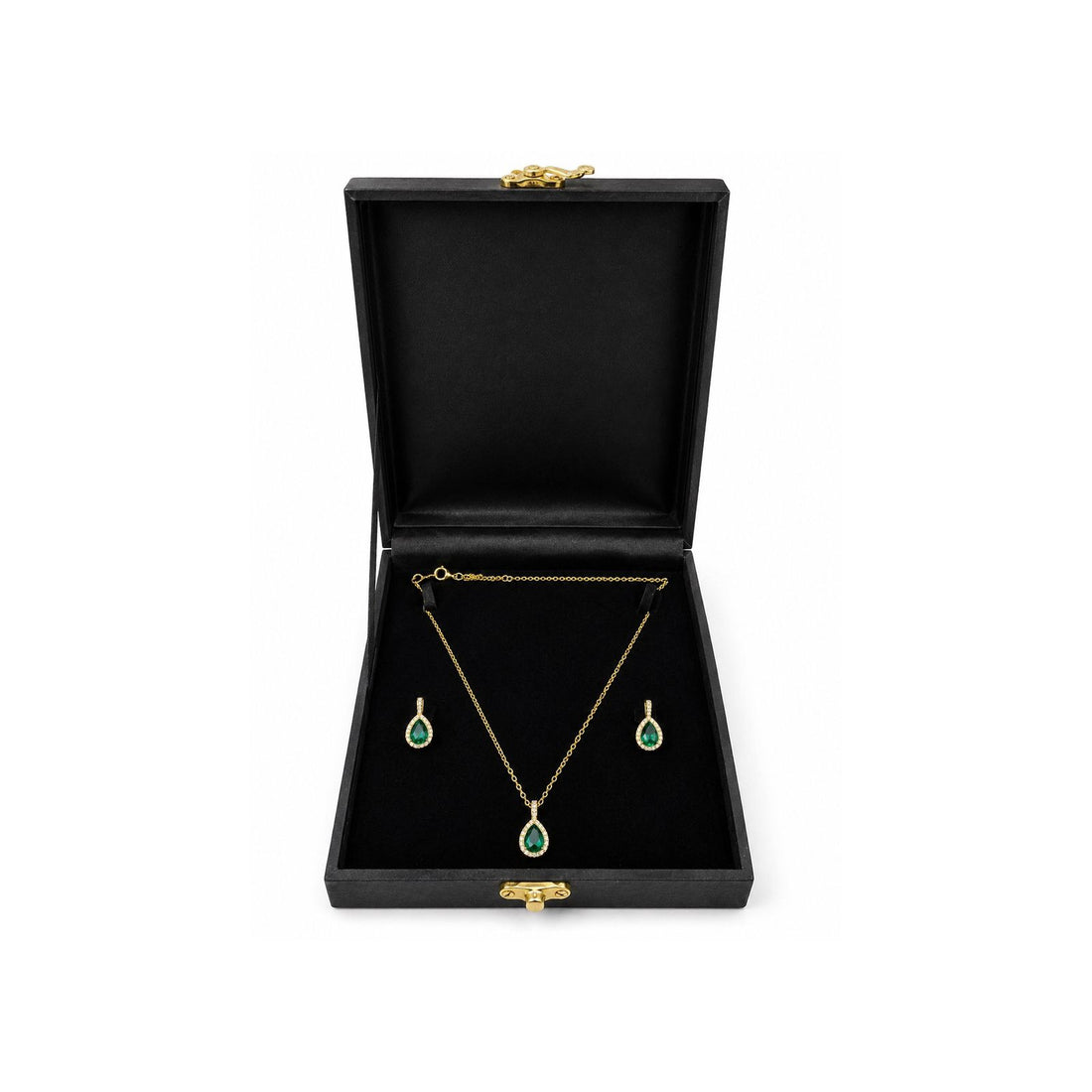 emerald pendant set