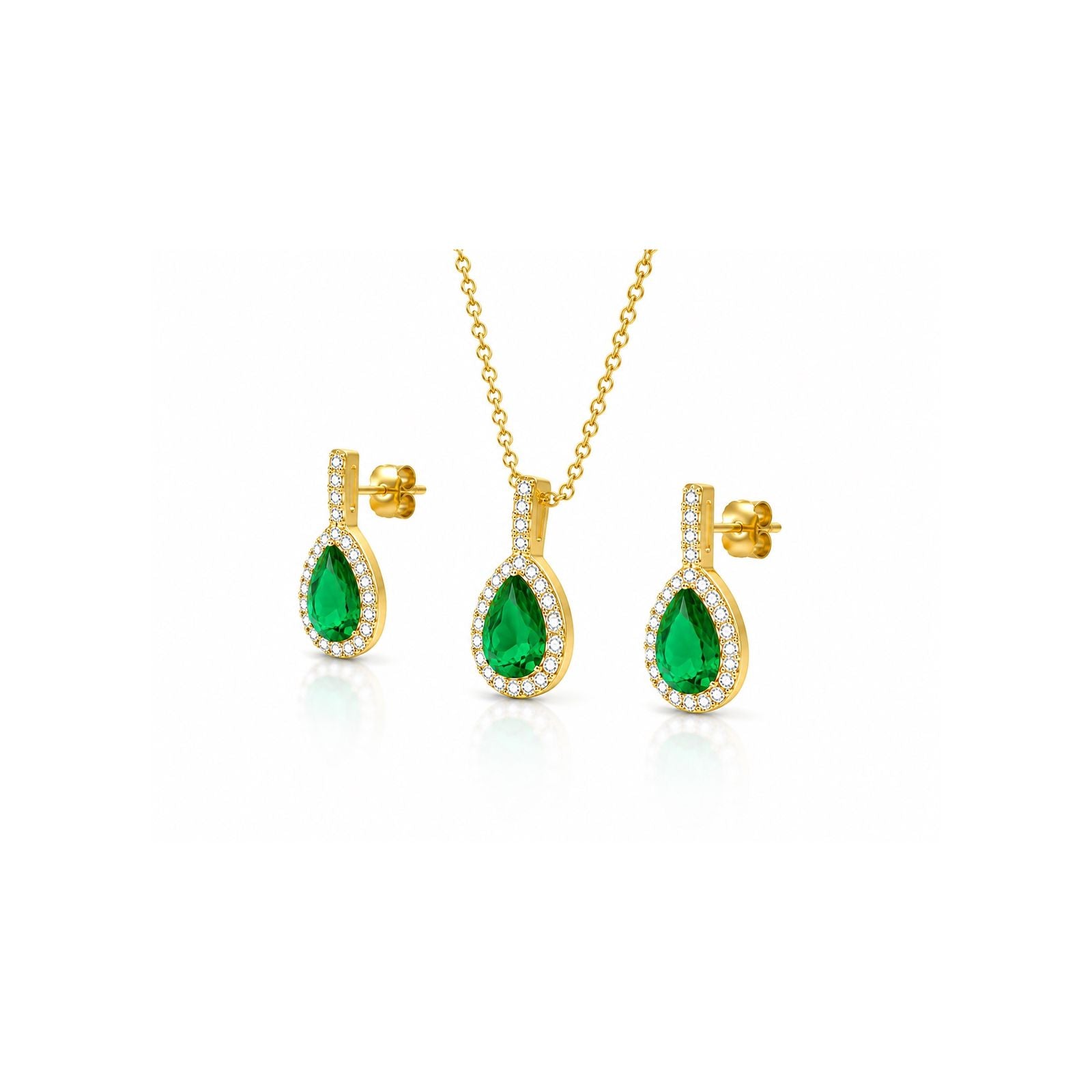 emerald pendant set